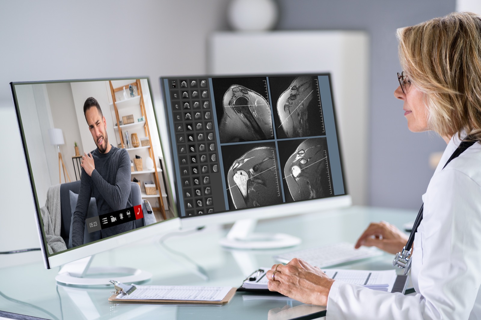 Joining a secure telehealth consultation by video